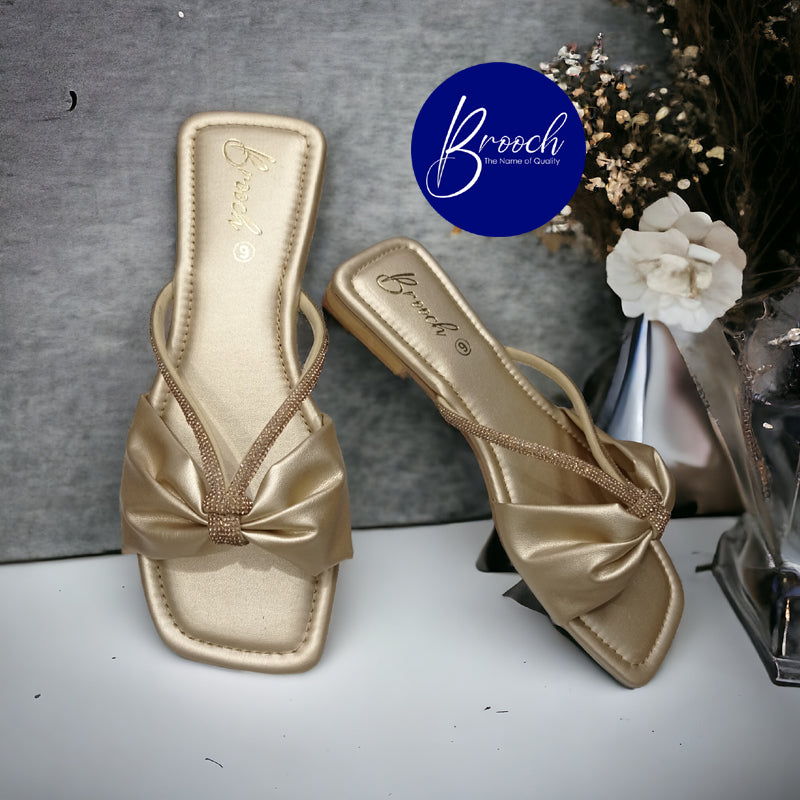 2-11 GF- 1576 Golden Flat Slippers