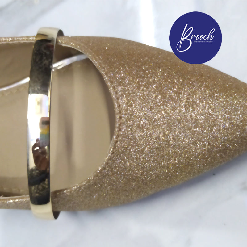2-GDS-795 Beautiful Glitter Golden Dual Strip with Golden heel