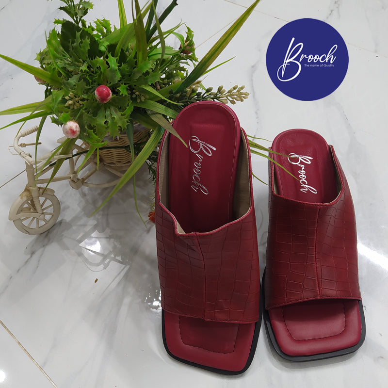 RC-787 Square Toe with Beautiful Golden Heel