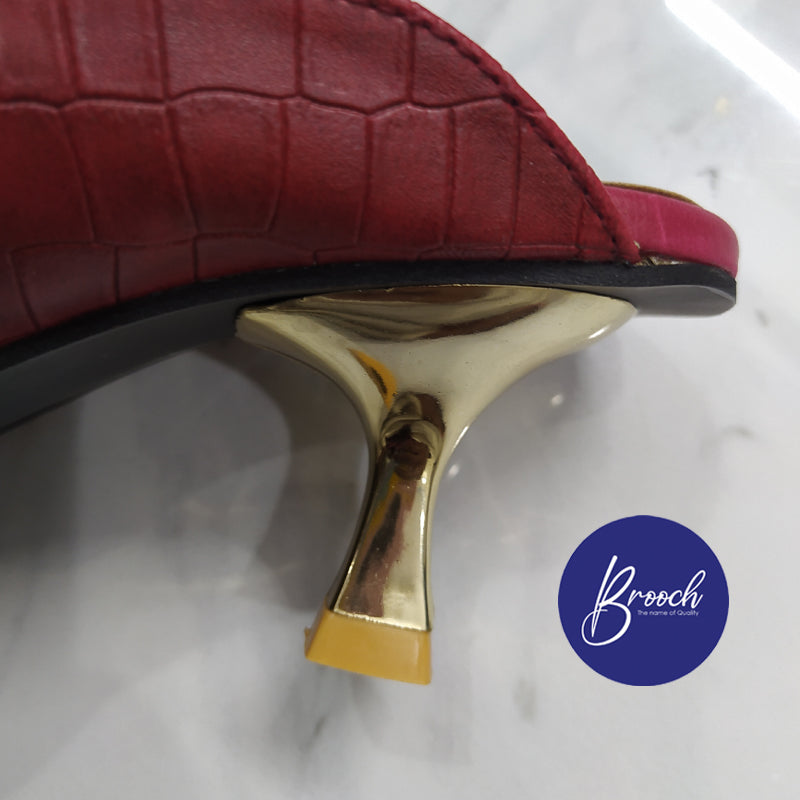 RC-787 Square Toe with Beautiful Golden Heel