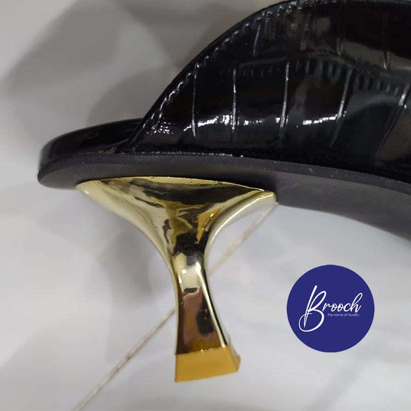 CB-790 Square Toe with Beautiful Golden Heel